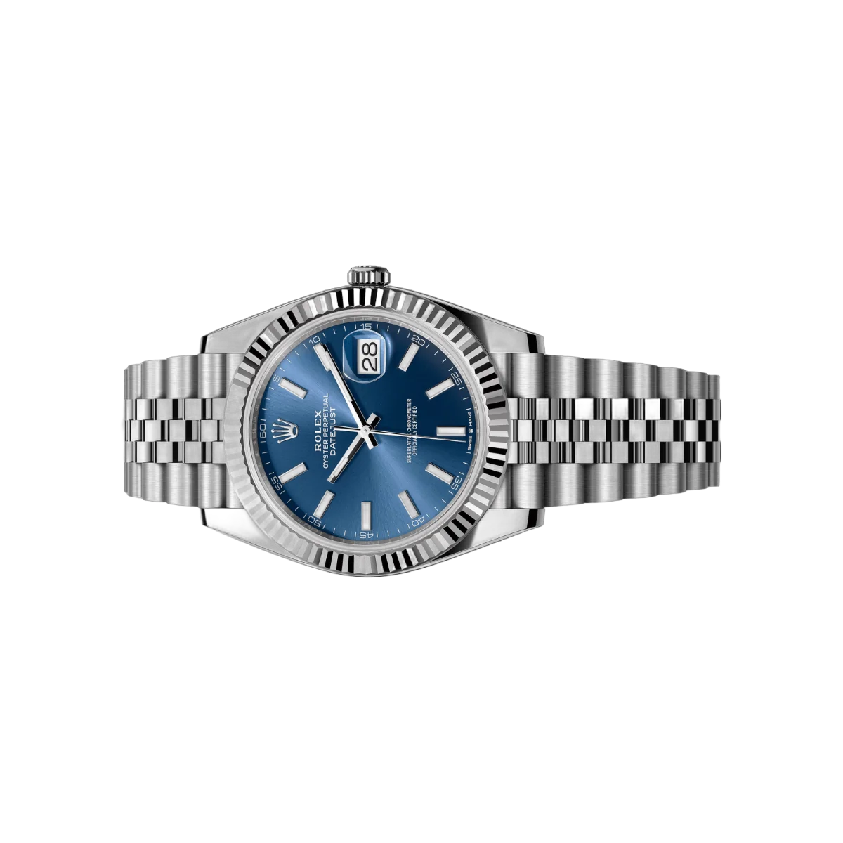Rolex Datejust m126334-0002 Oystersteel White Gold 41mm Blue Index Dial Men's Watch – additional product photo 2