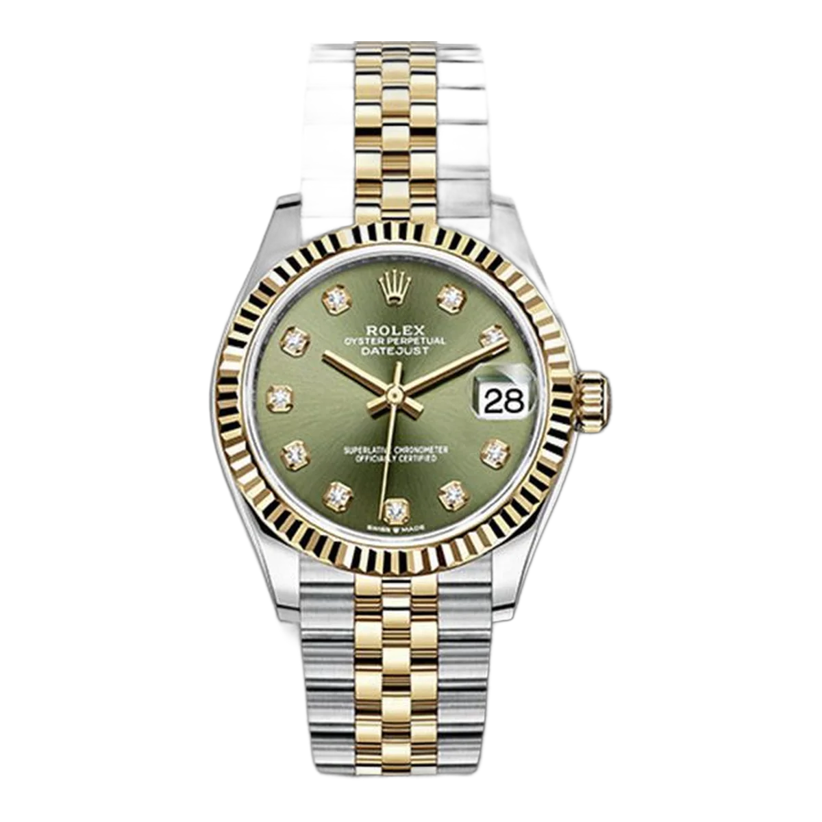 Rolex Datejust M278273-0029 Ogdj Olive Green Diamonds