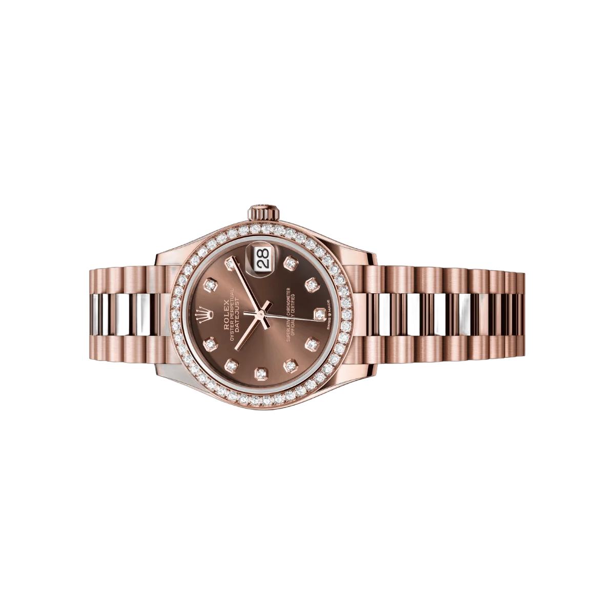 Rolex Datejust M278285RBR-0006 President Bracelet 31mm Everose Gold Dial Womens Watch – additional product photo 2