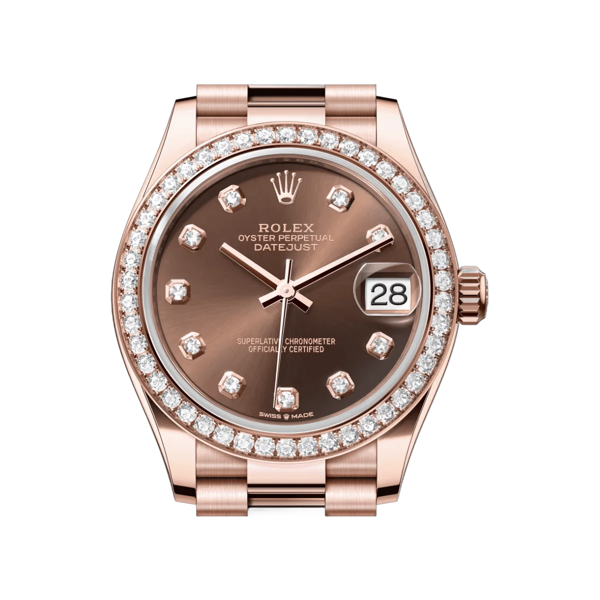 Rolex Datejust M278285RBR-0006 President Bracelet 31mm Everose Gold Dial Womens Watch – additional product photo 3