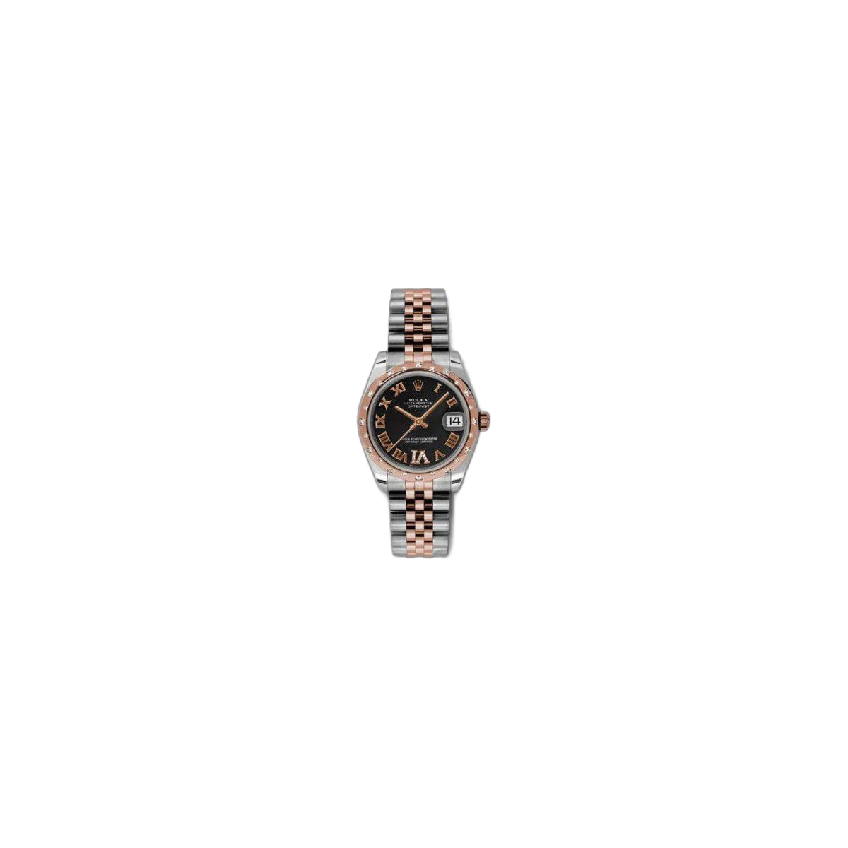 Rolex Datejust Stainless Steel/18K Rose Gold 31Mm Ladies Watch