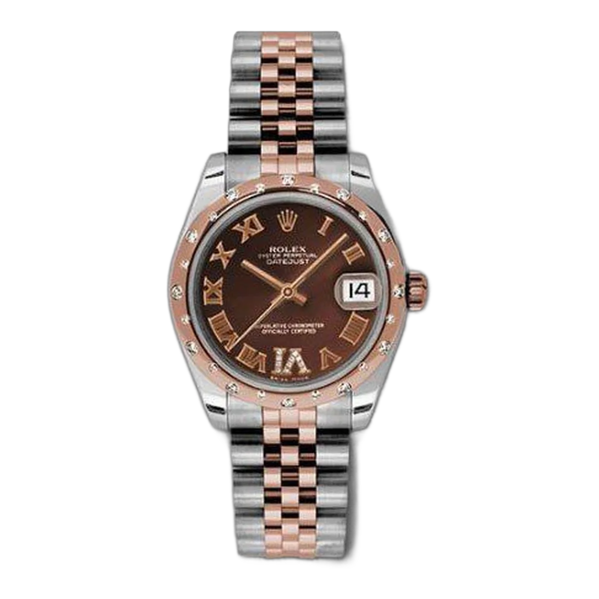 Rolex Datejust Stainless Steel/18K Rose Gold 31Mm Ladies Watch