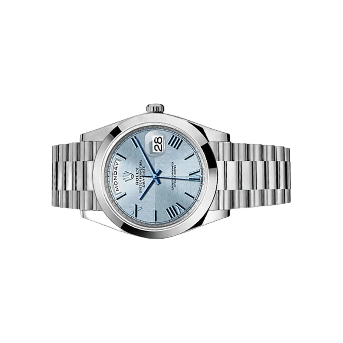 Rolex Day-Date 228206 IBQMRP Platinum 40mm Ice Blue Roman Dial Men's Watch – additional product photo 2