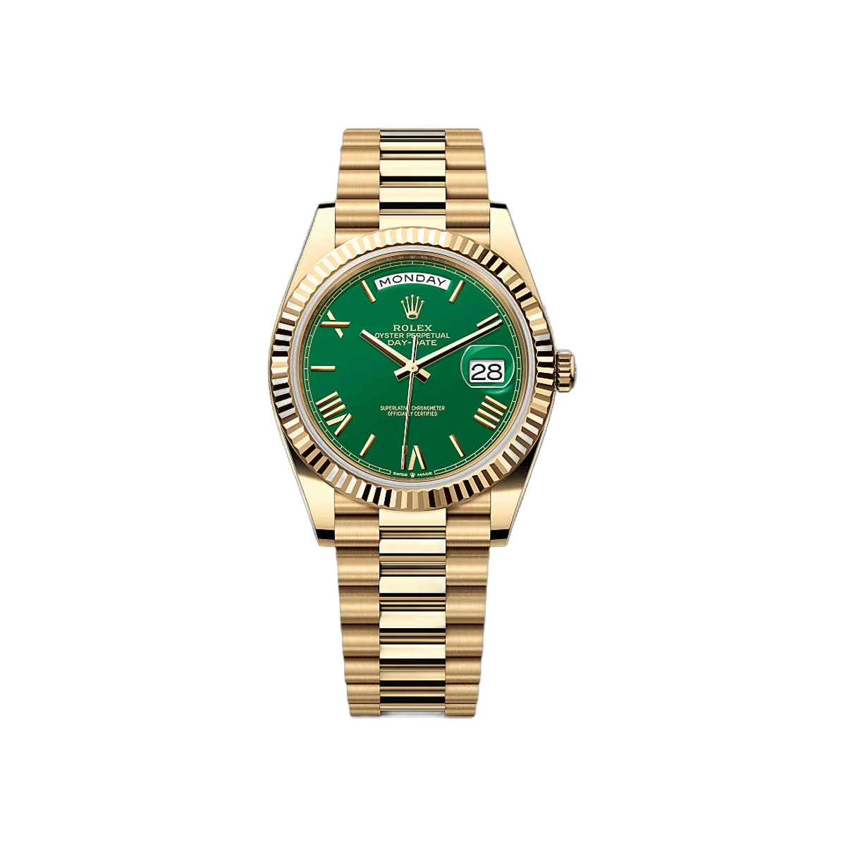 Rolex Day-Date 228238-0061 Yellow Gold 40mm Green Dial