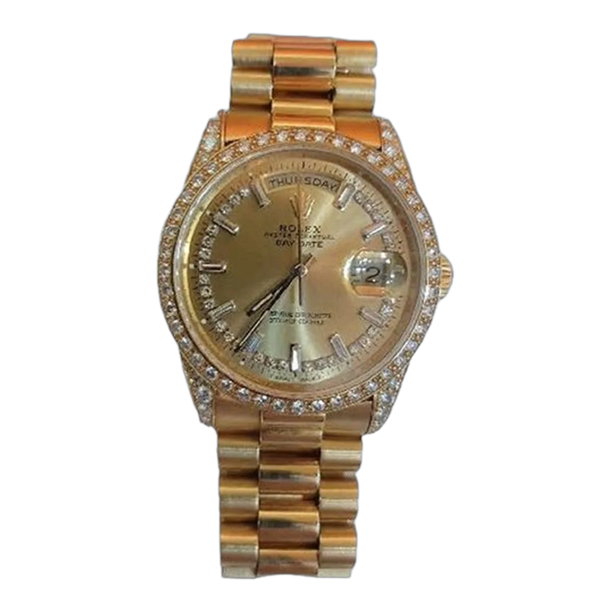 Rolex Day Date Champagne Dial 36Mm Unisex Watch