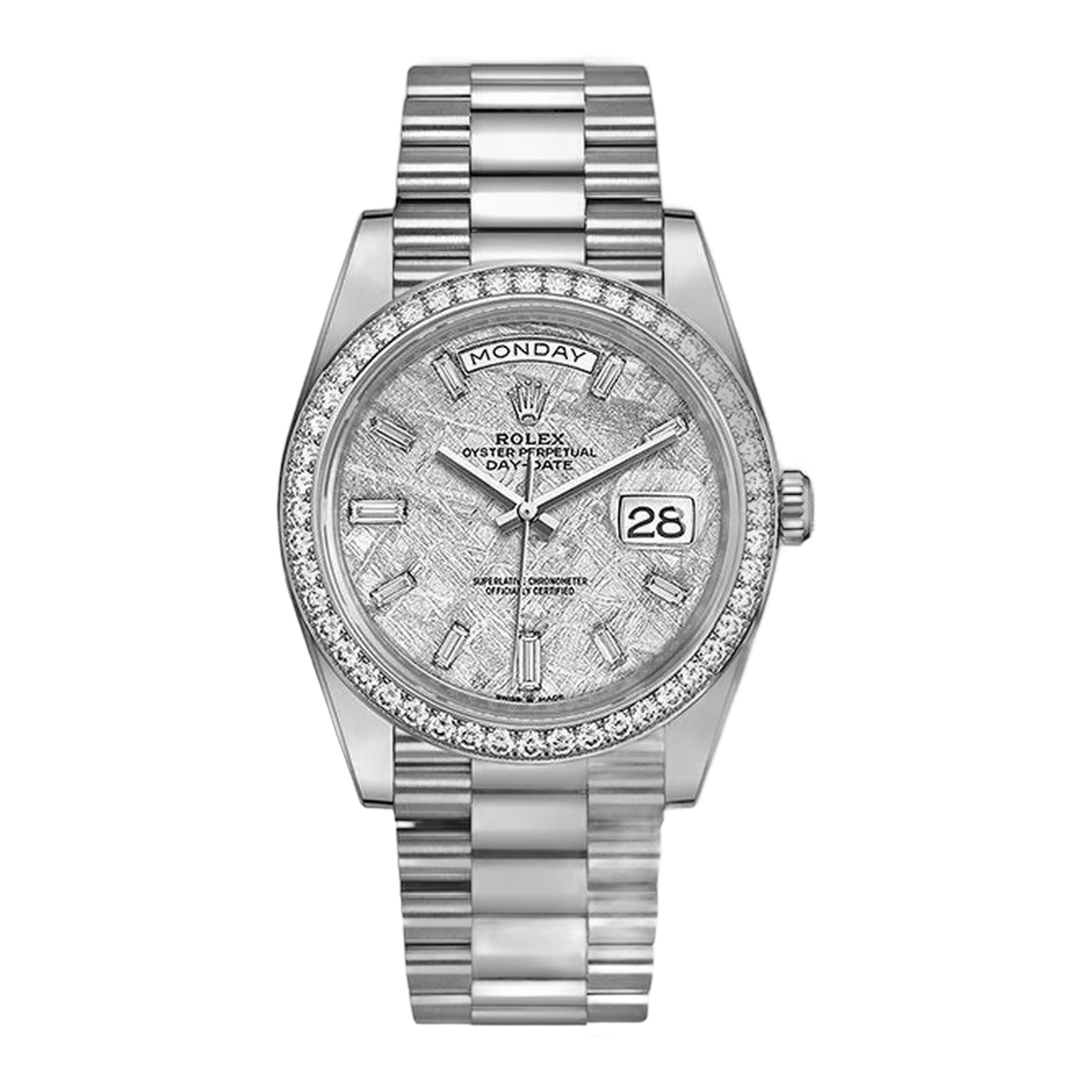 Rolex Day-Date M228349Rbr-0040 40Mm Meteorite Diamond Dial Men's Watch