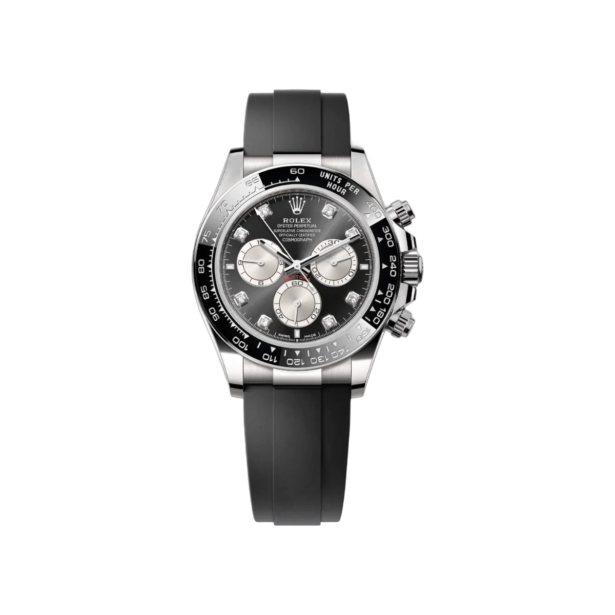 Rolex Daytona Oysterflex 126519LN-0004 White Gold Black Diamond Dial