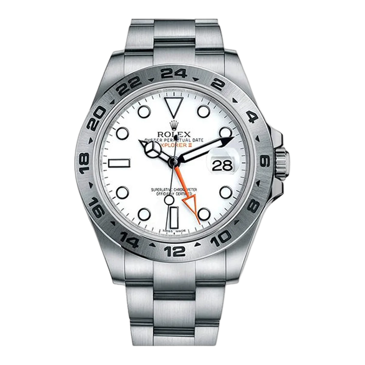 Rolex Explorer Ii 216570 Wh White Dial 42Mm Stainless Steel Oyster Bracelet Men's Watch