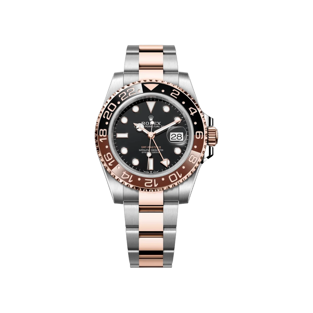 Rolex GMT Master II 126711CHNR-0002 Rootbeer 18kt Rose Gold Oyster Perpetual Date 40mm Black Dial