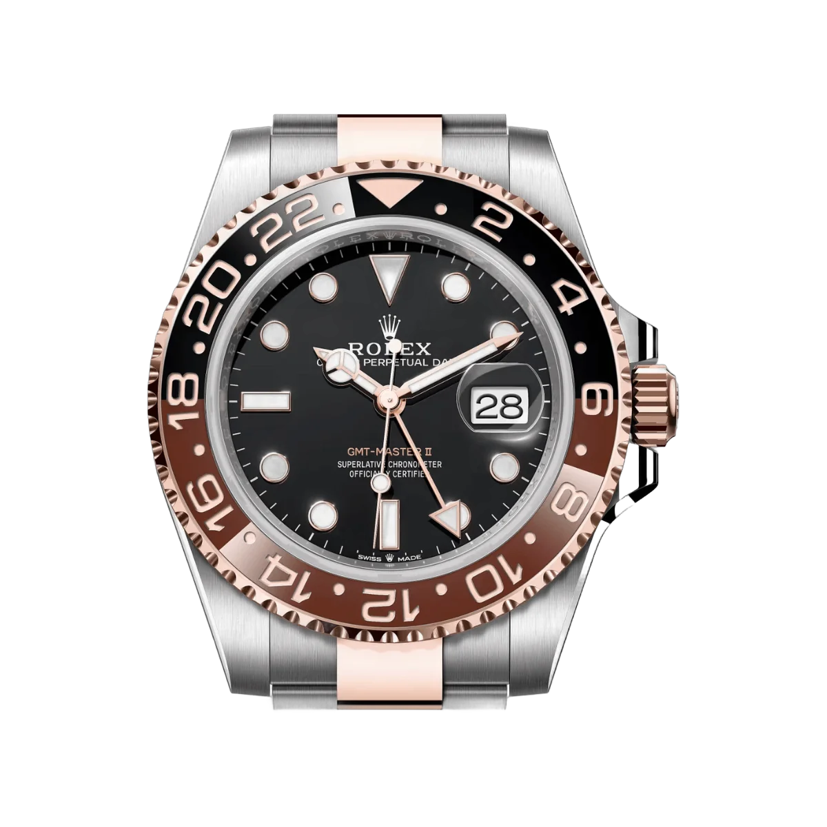 Rolex GMT Master II 126711CHNR-0002 Rootbeer 18kt Rose Gold Oyster Perpetual Date 40mm Black Dial – additional product photo 3