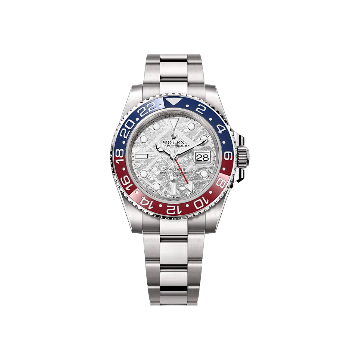 Rolex GMT Master II 126719BLRO-0002 Automatic 18ct White Gold Pepsi Bezel Meteorite Dial