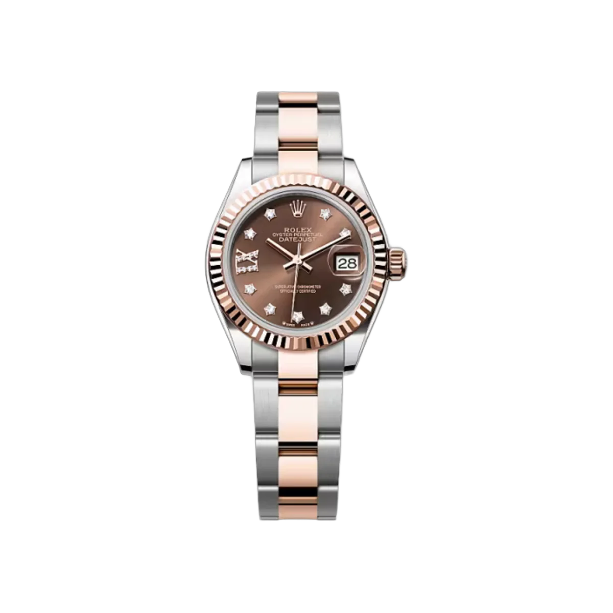 Rolex Lady-Datejust 279171-0004 Oystersteel-Everose Gold Chocolate Dial 28mm Women’s Watch