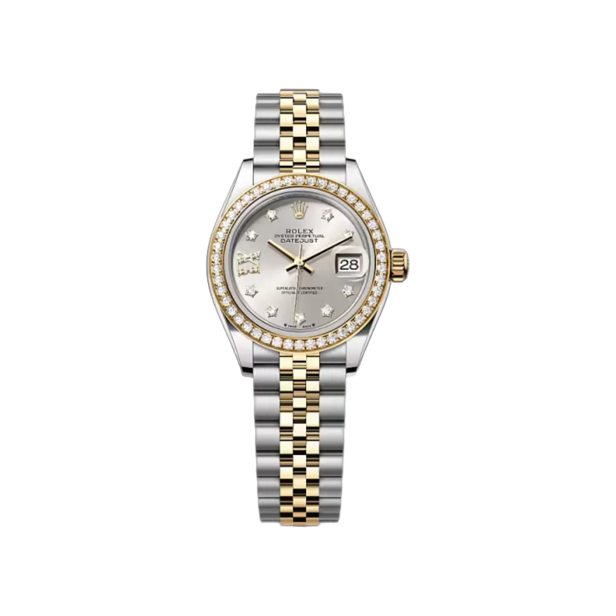 Rolex Lady-Datejust 279383RBR-0003 28mm Stainless Steel-Yellow Gold Silver Dial Ladies Watch