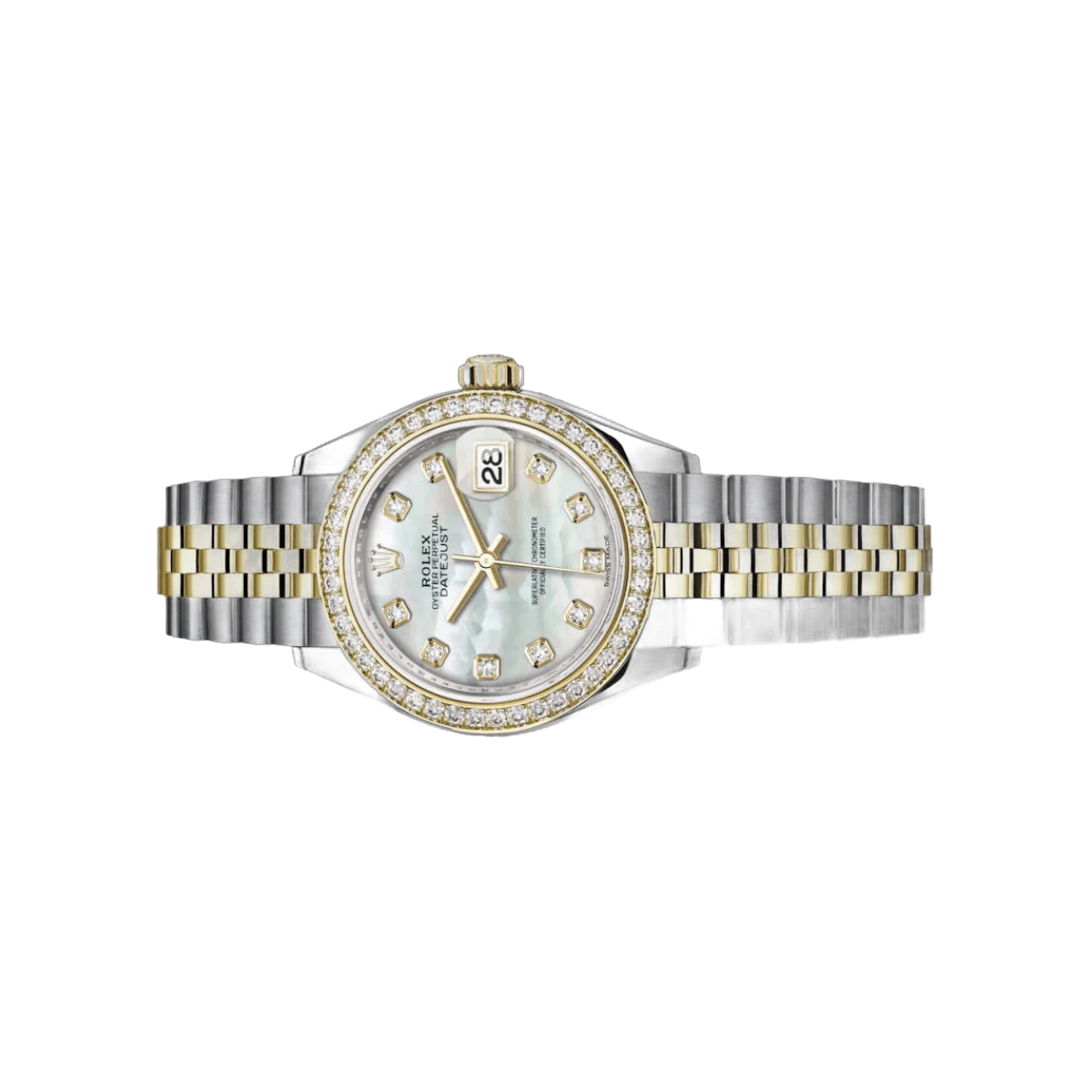 Rolex Lady Datejust M279383RBR-0019 Oystersteel Yellow Gold 28mm MOP Dial Womens Watch – additional product photo 2