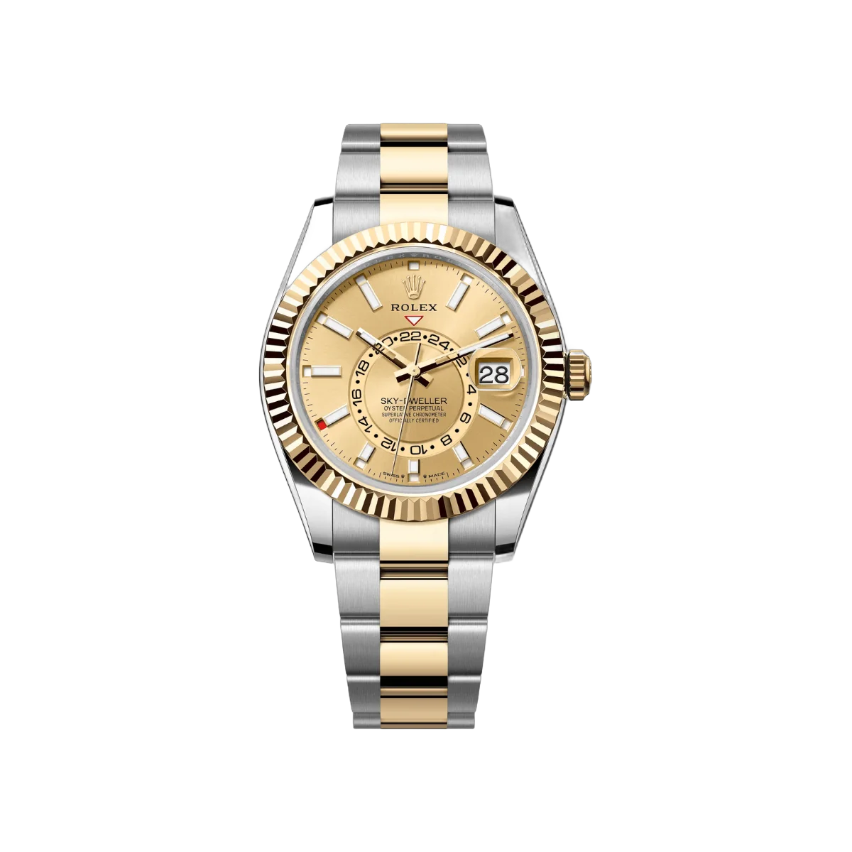 Rolex Sky Dweller 336933-0001 Oystersteel And Yellow Gold Champagne Dial 42mm Men’s Watch