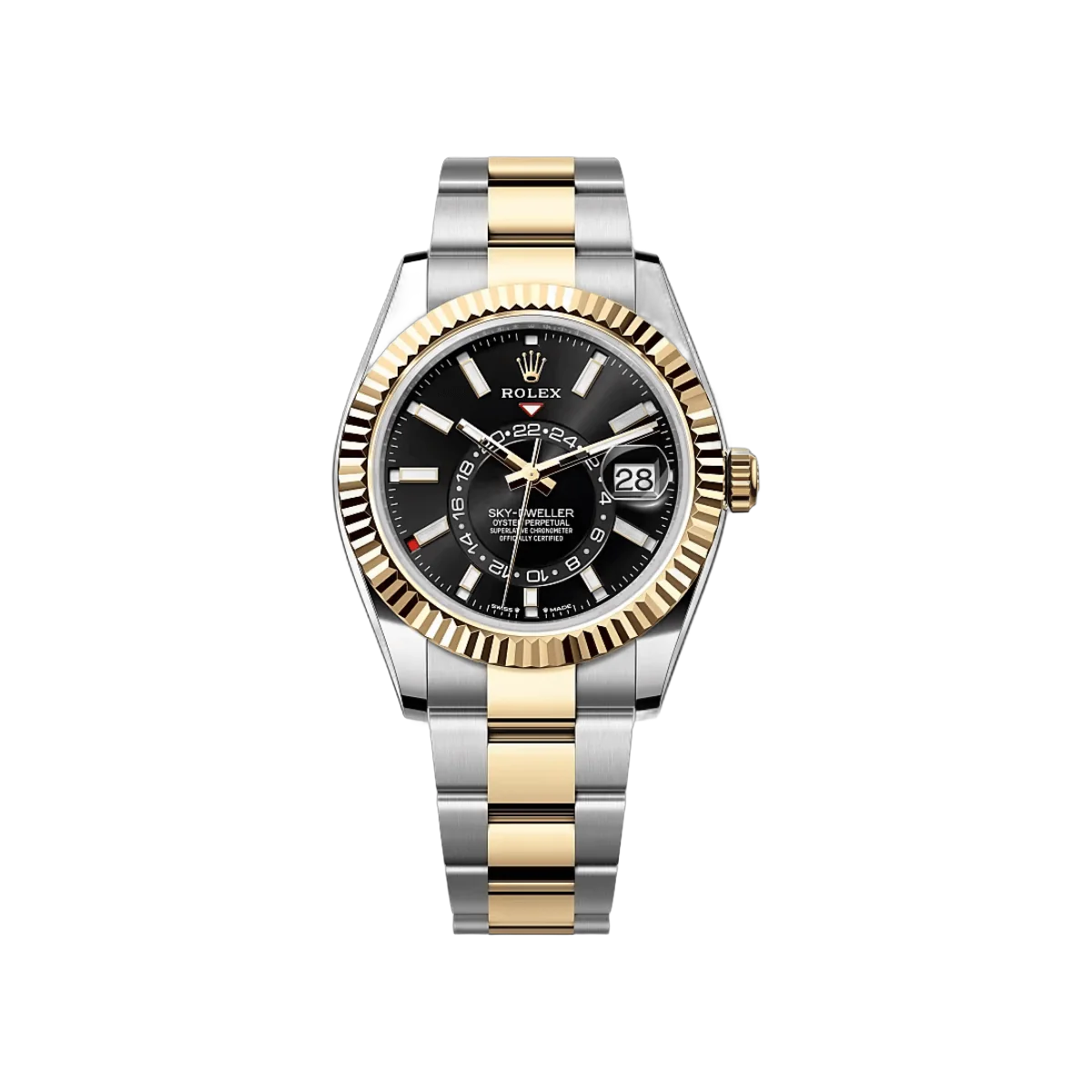 Rolex Sky Dweller 336933-0003 Oystersteel Yellow Gold Bright Black Dial 42mm Men’s Watch