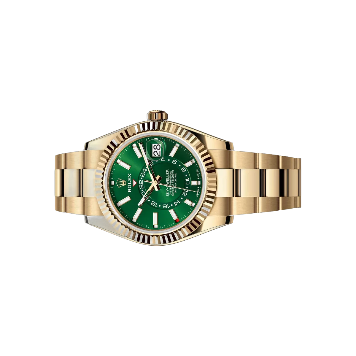 Rolex Sky-Dweller 336938-0007 Yellow Gold 42mm Green Dial Men's Watch – additional product photo 2