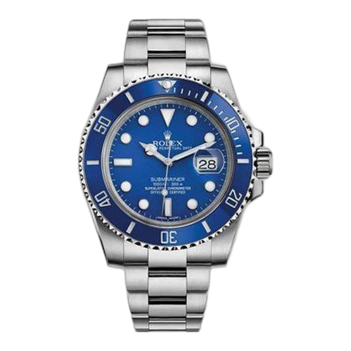 Rolex Submariner Date 116619LB White Gold Blue Dial Cerachrom Bezel 40mm Men's Watch