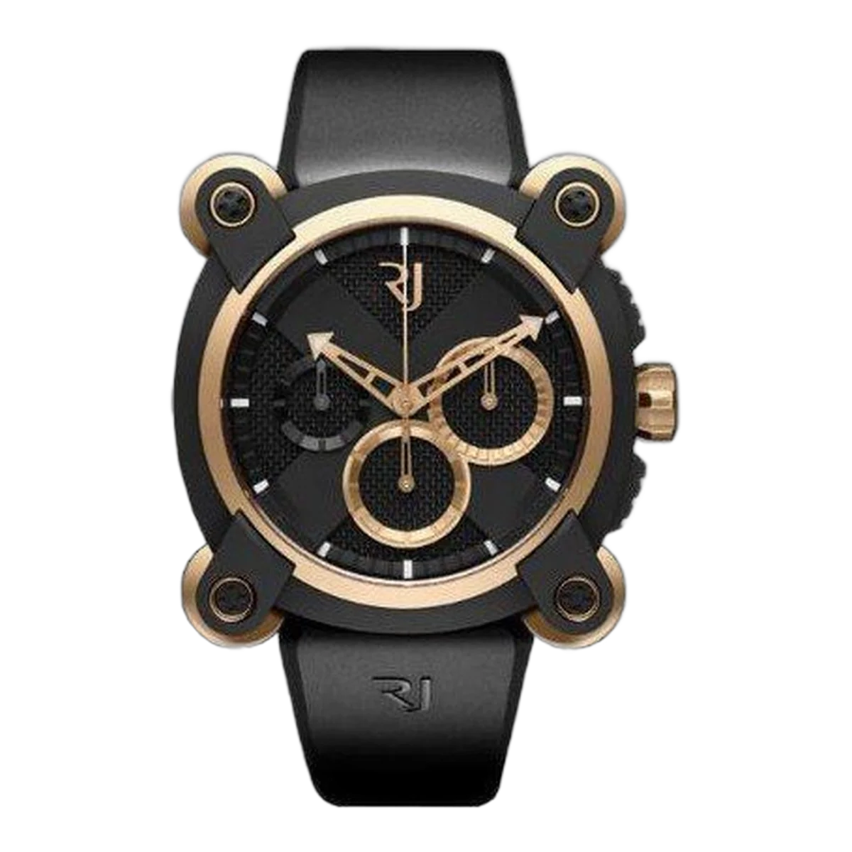 Romain Jerome Moon Invader Red Metal Chronograph 46Mm Black Pvd Coated Steel &Amp; 18Kt Rose Gold Men's Watch