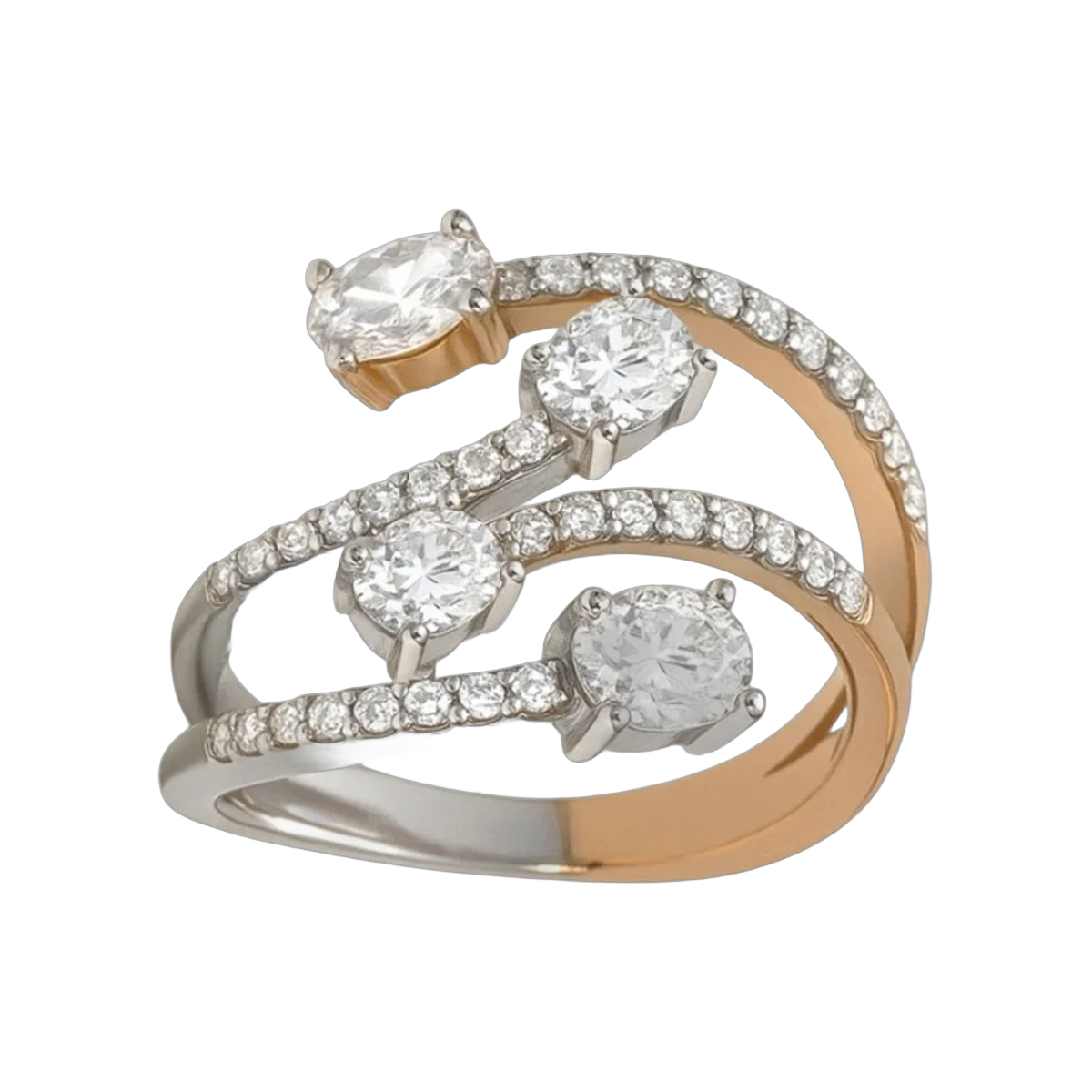 ROUND & OVAL RING- HRD- E-F/VS 1.33 CTS- A52R,Total Wt - 6.35gm