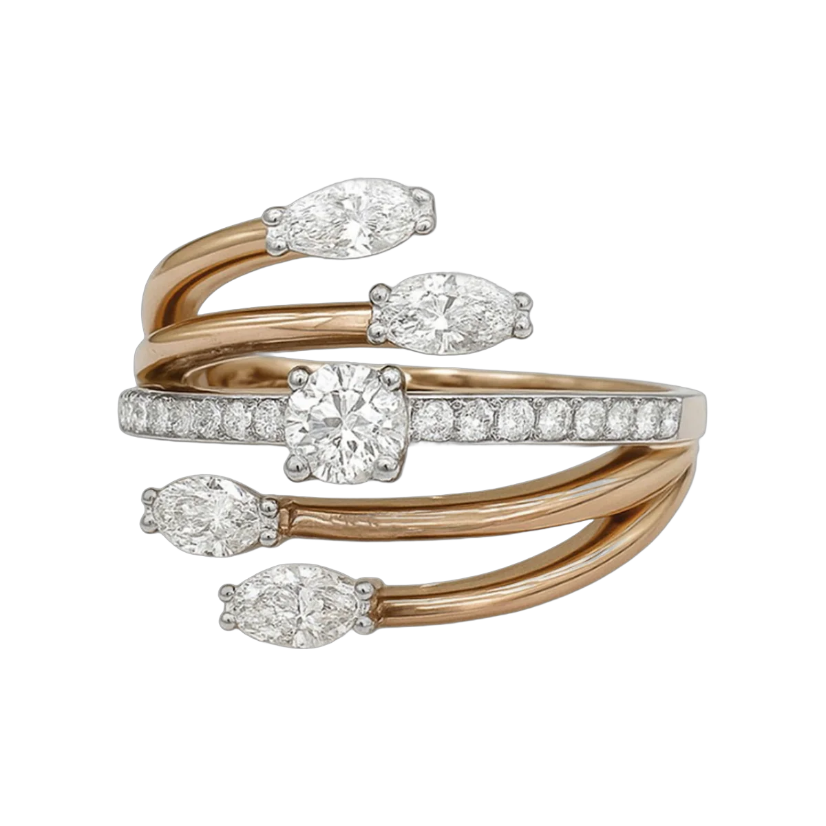 ROUND RING-HRD-F-G/VVS-VS 1.21 CTS- A45R,Total Wt -6.76gm