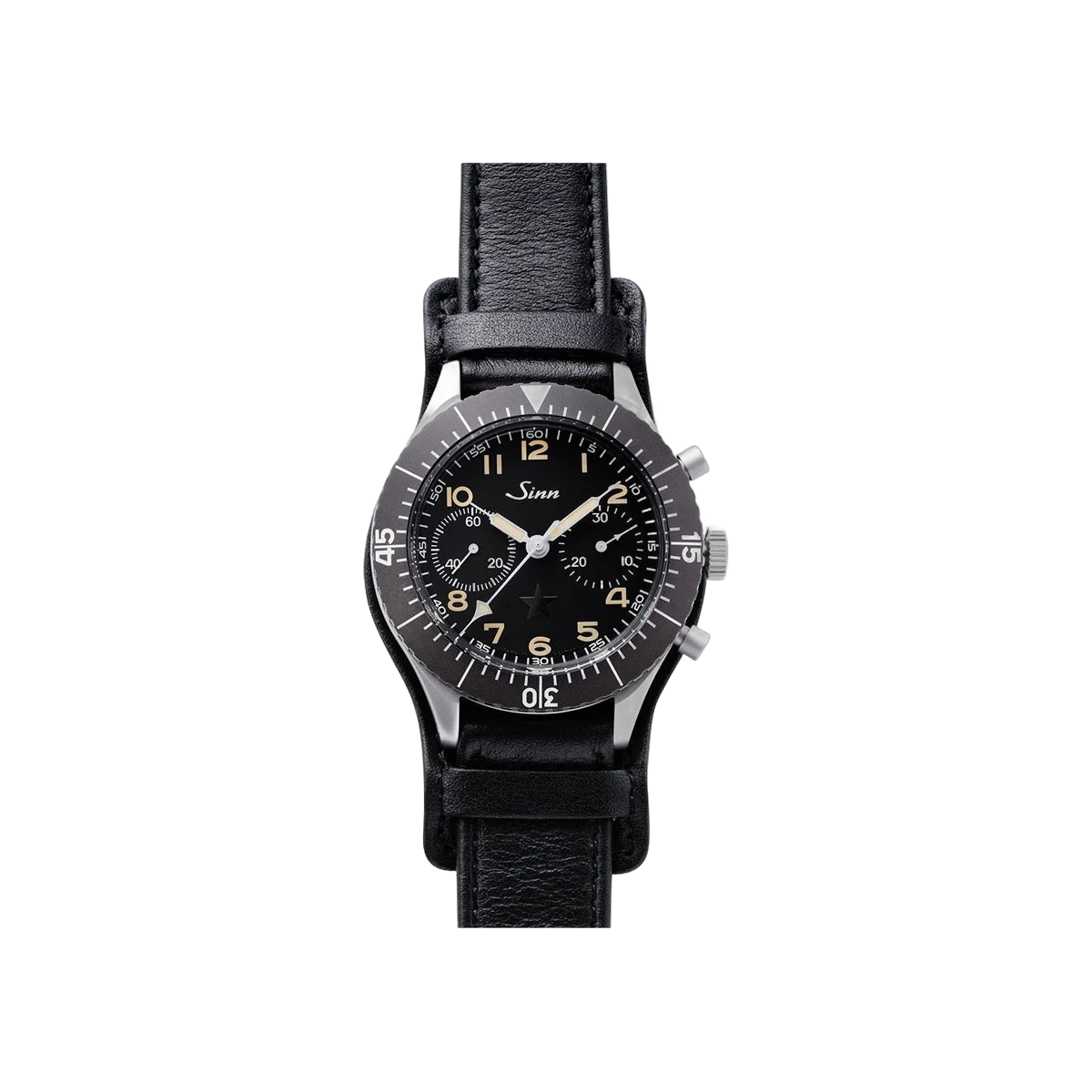 Sinn The Rake & Revolution Bundeswehr Dark Star 155.660 Black Dial 43mm Men's Watch