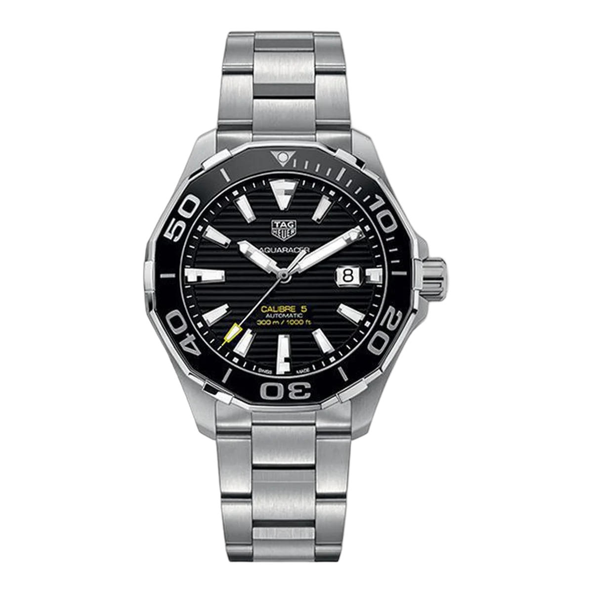 Tag Heuer Aquaracer Way201A.Ba0927 Ceramic Bezel Caliber 5 Automatic Black Dial