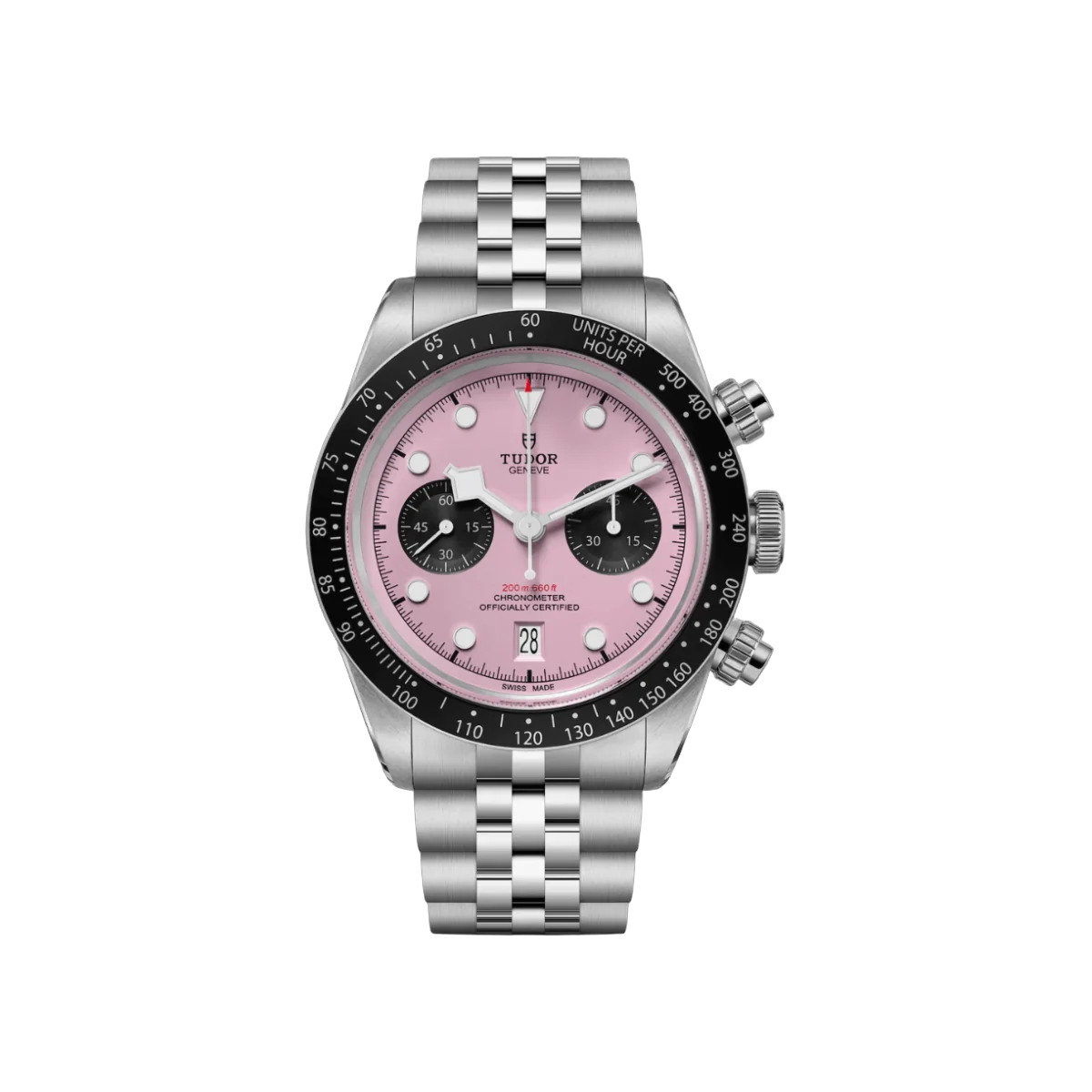 Tudor Black Bay Chrono M79360N-0019 Stainless Steel 41mm Inter Miami Pink Dial Men's Watch