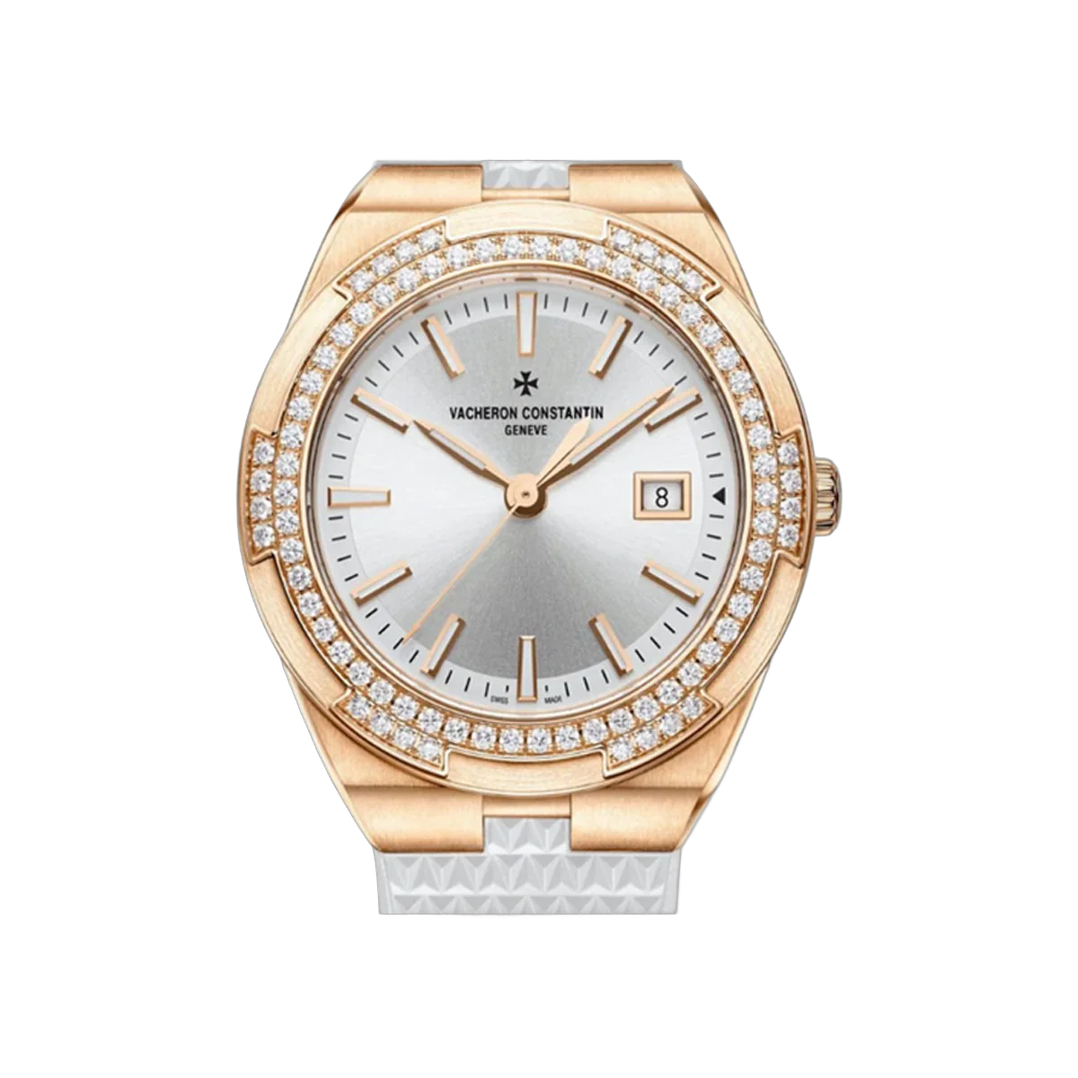 Vacheron Constantin Overseas 1205V/000R-B592 Rose Gold 33mm Silver Dial & Diamond Bezel Ladies Watch – additional product photo 2