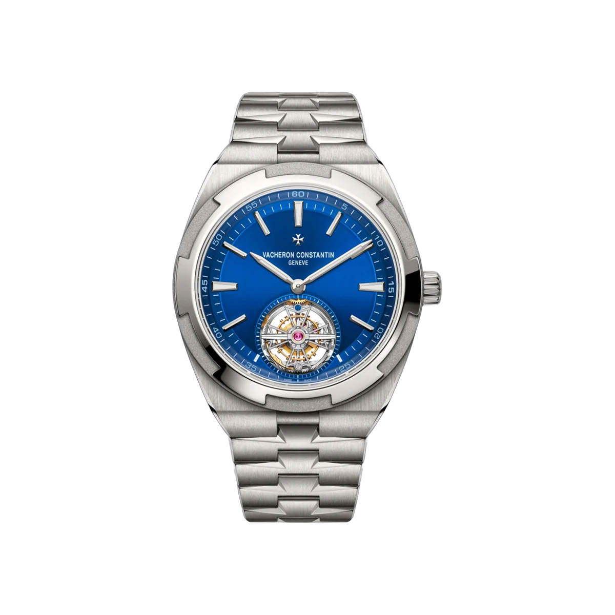 Vacheron Constantin Overseas 6000V/210T-H032 Tourbillon Stainless Steel 42.5mm Blue Dial Men's Watch