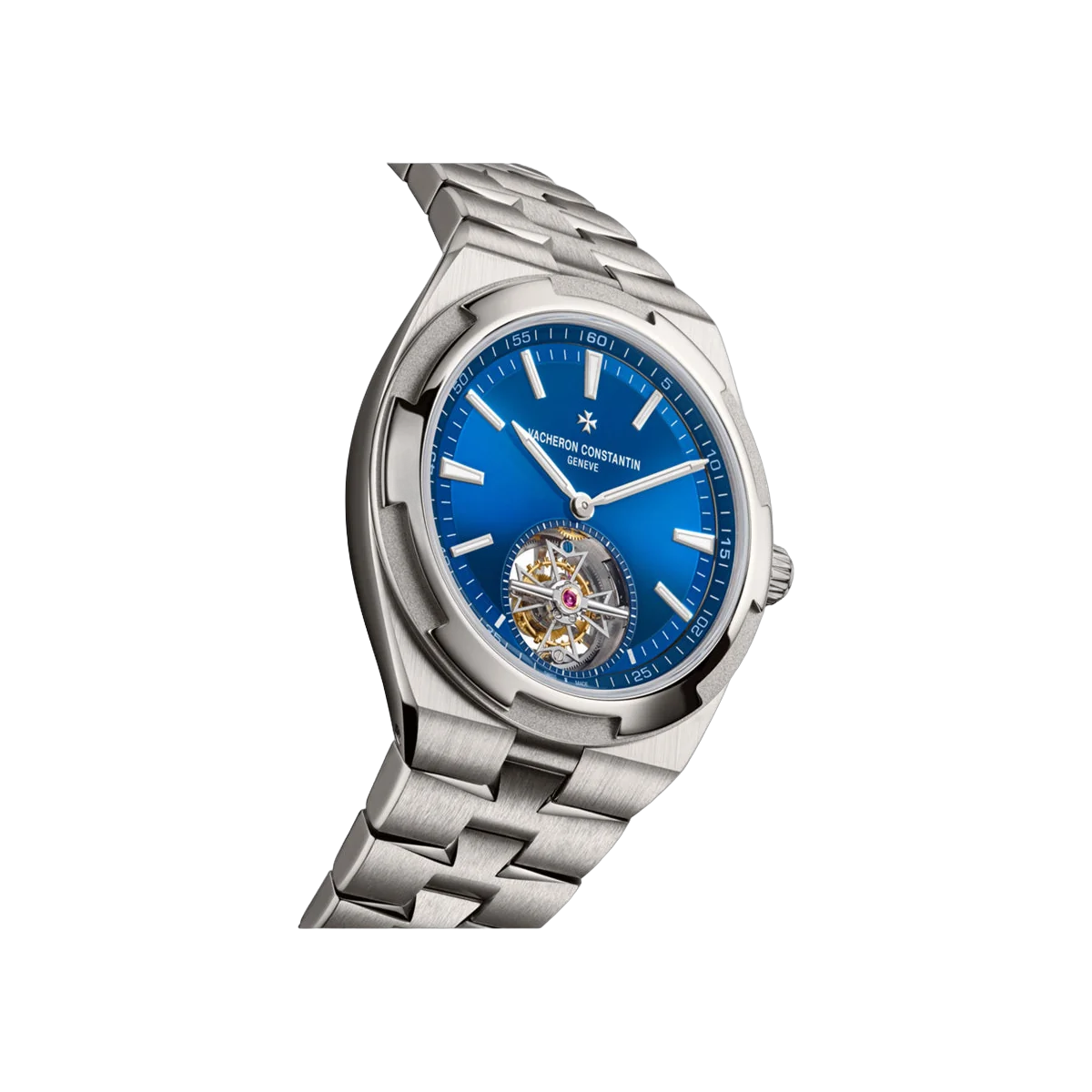 Vacheron Constantin Overseas 6000V/210T-H032 Tourbillon Stainless Steel 42.5mm Blue Dial Men's Watch – additional product photo 2