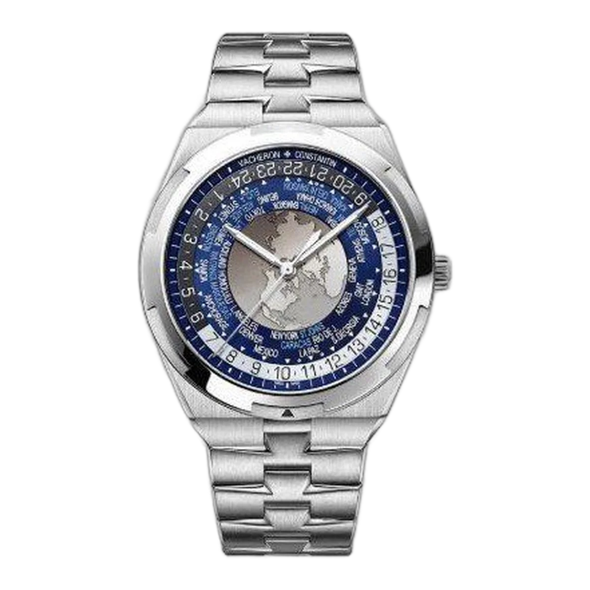 Vacheron Constantin Overseas World Time Stainless Steel 43.5Mm Men's Watch