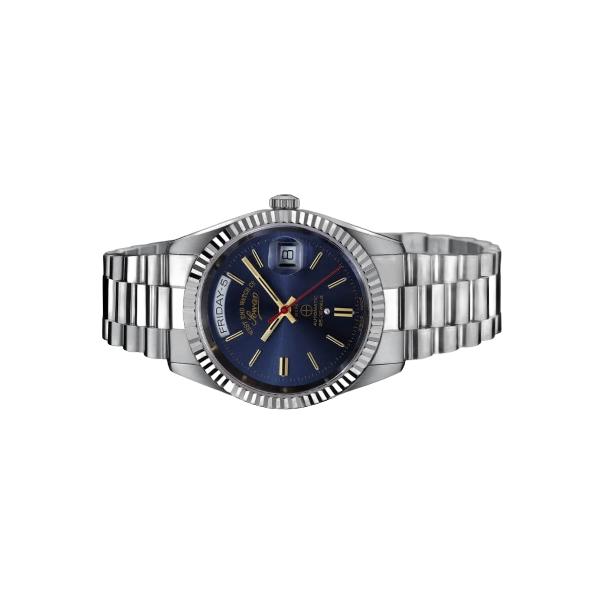 West End Watch Co. 6868.10.3226 Classic Sunray Blue Index Dial Jubilee Bracelet Men’s Watch – additional product photo 2