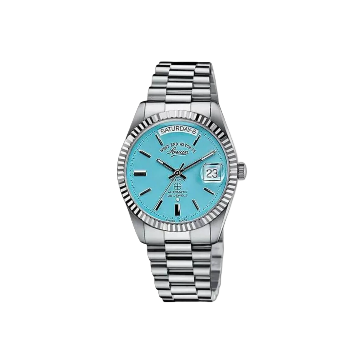 West End Watch Co. 6868.10.3337 Sowar Prima Tiffany Blue Index Dial Men’s Watch