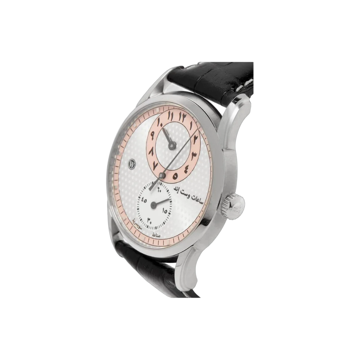 West End Watch Co. 6873.10.3361BLK Arabic Pink & Silver Dial 37mm – additional product photo 2