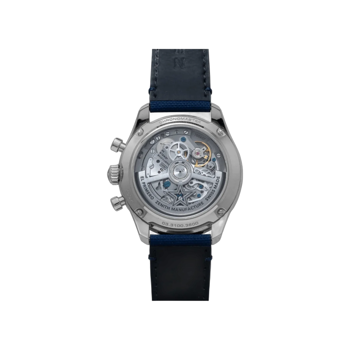 Zenith Chronomaster Sport 03.3100.3600/69.C823 Black Bezel Blue Fabric Strap 41mm White Dial Unisex Watch – additional product photo 2