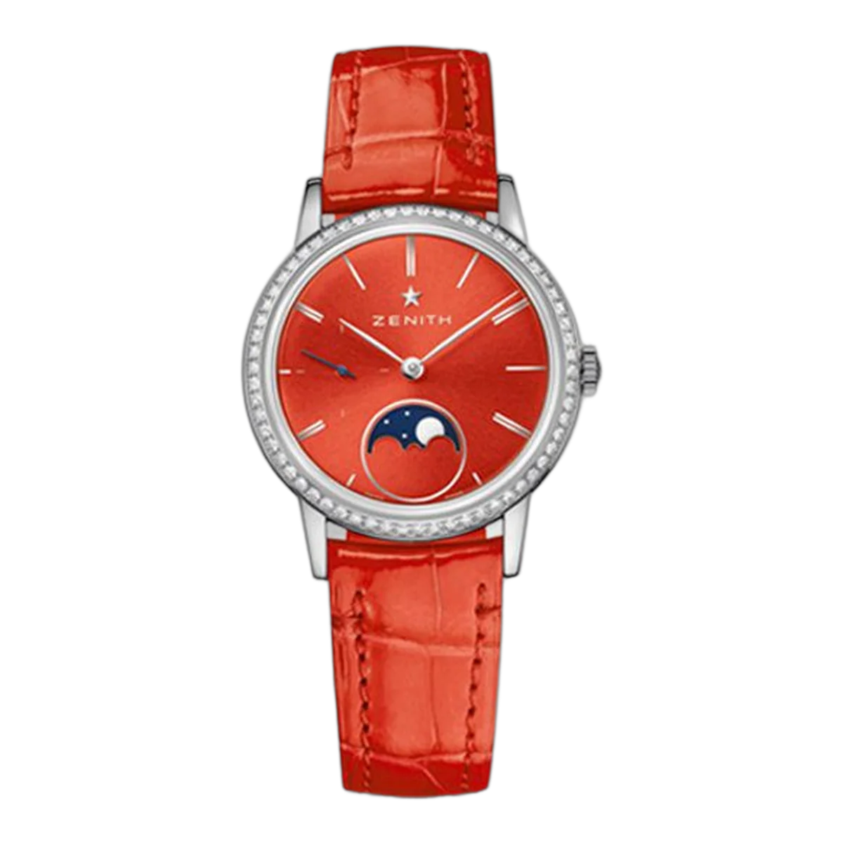 Zenith Elite Lady Moonphase Red Lacquered 33Mm Ladies Watch Ref. 16.2334.692/71.C818