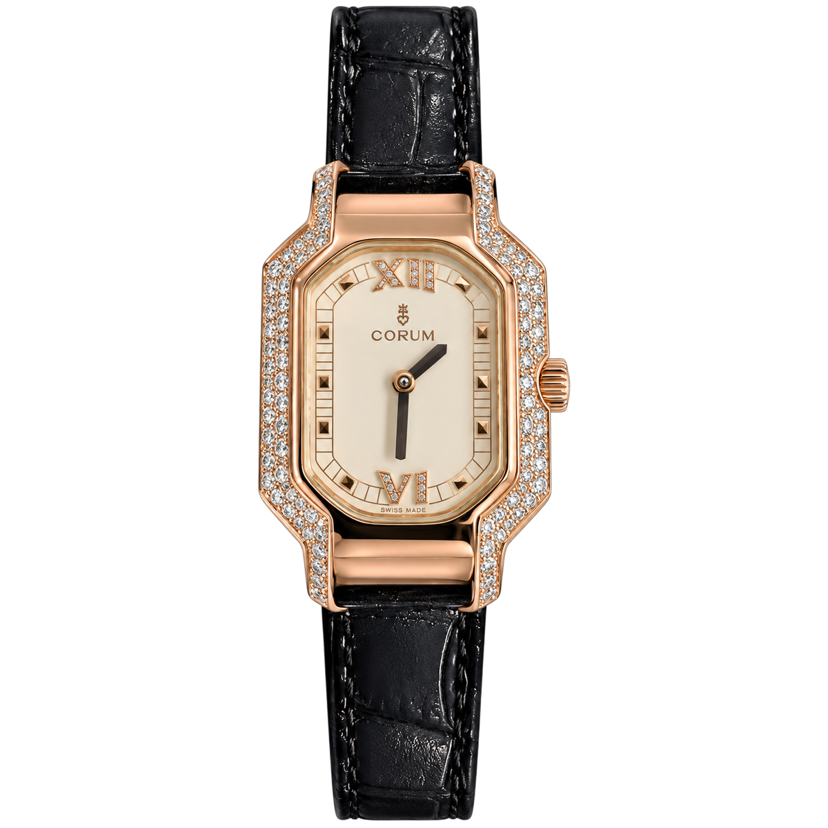 Corum Rue de la Paix Ladies 185.752.65 24MM 18K Yellow Gold Diamond