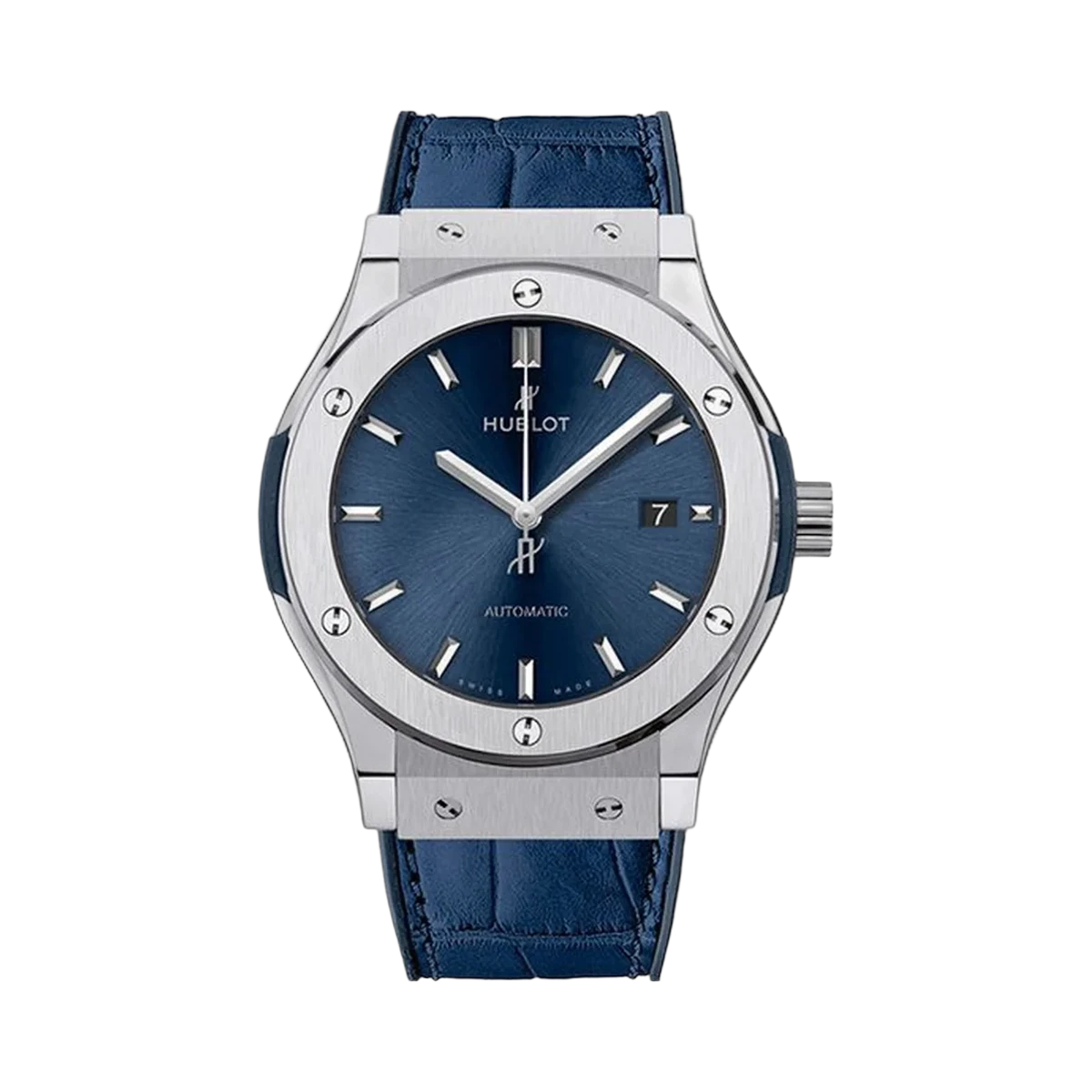 Hublot Classic Fusion 542.NX.7170.LR Titanium 42Mm Blue Dial Men's Watch