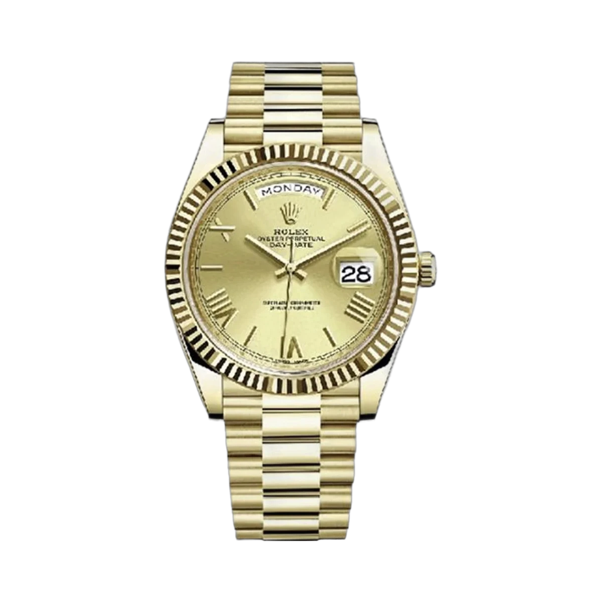 Rolex Day Date 18Kt Yellow Gold Champagne Dial 40Mm Men's Watch