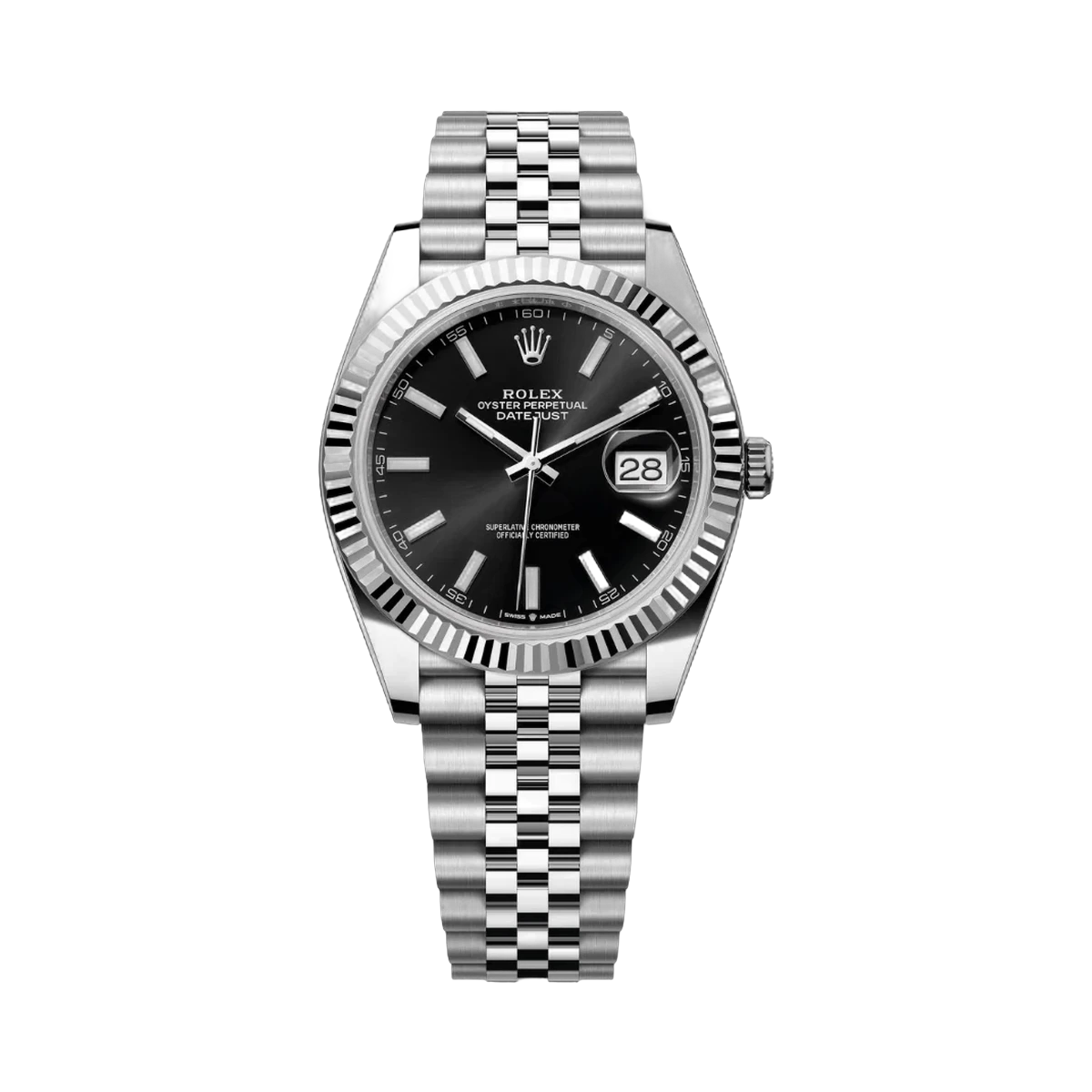 Rolex Datejust 41 Oyster Perpetual 126334-0018 Herrenuhr 41mm Weißgold schwarzes Zifferblatt