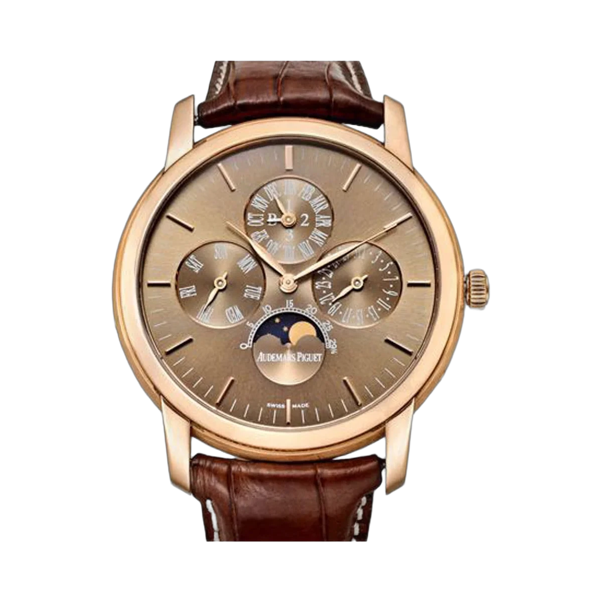 Audemars Piguet Jules Audemars 26390OR.OO.D093CR.01 Ewiger Kalender 18Kt Roségold 41mm Braunes Zifferblatt Herrenuhr