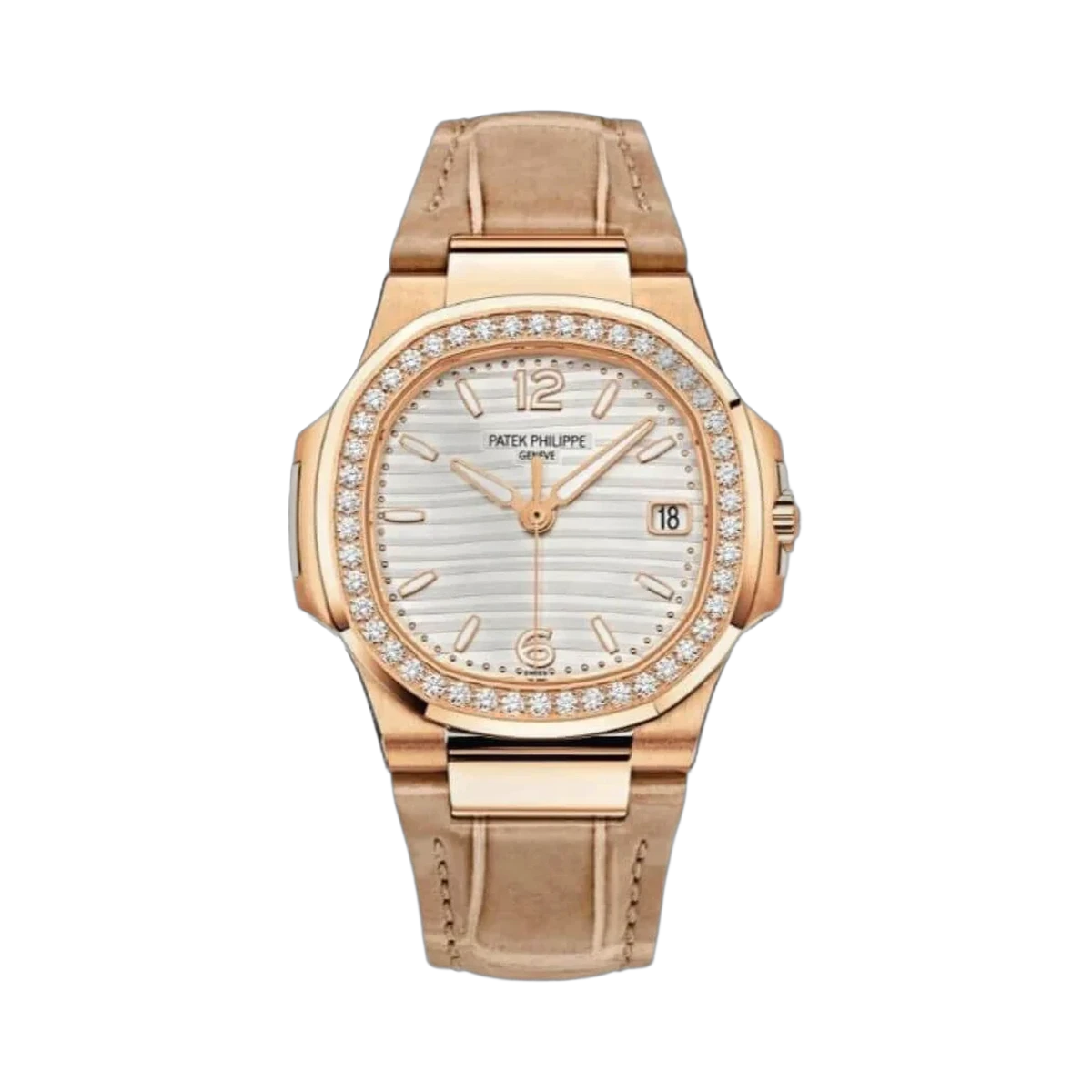 Patek Philippe Nautilus 7010R-011 White Index Dial Diamond-Set Bezel