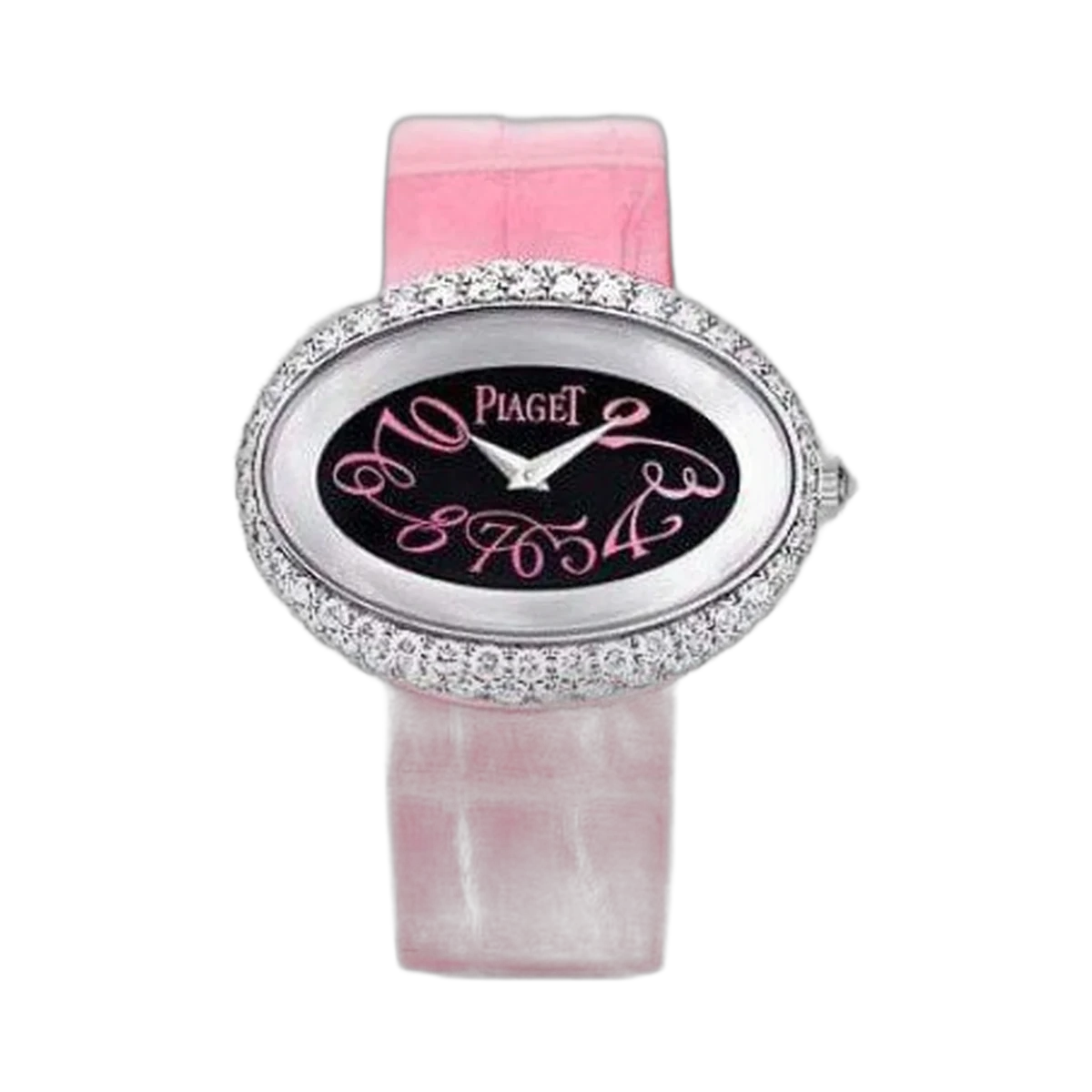 Piaget Limelight 18Kt White Gold Pink Strap Ladies Watch