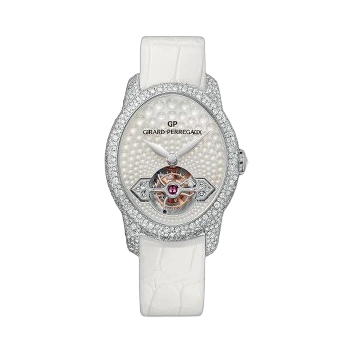 Girard Perregaux Cat'S Eye 18Kt White Gold 38Mm X 32.90Mm Ladies Watch