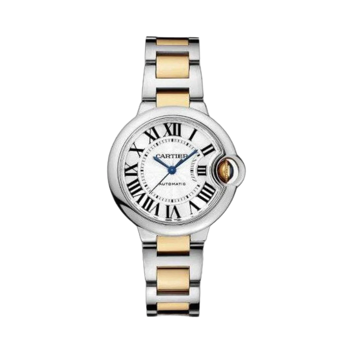 Cartier Ballon Bleu Edelstahl & Gelbgold 33 mm Damenarmbanduhr