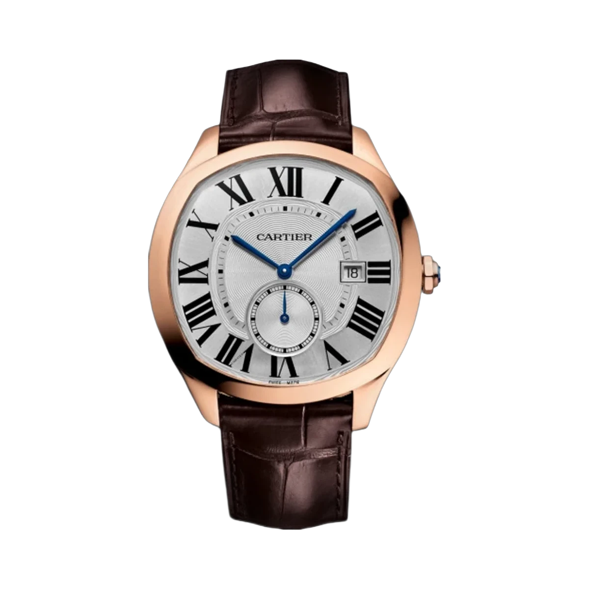 Cartier Drive De Cartier WGNM0003 18kt Rose Gold 40x41mm Silver Dial Men's Watch