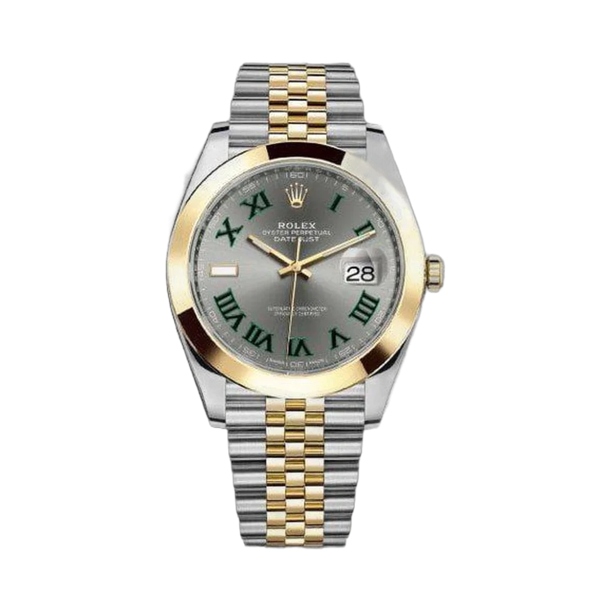 Rolex Datejust 126303 Slgrj Slate Grey Roman Dial Smooth Bezel 41Mm 18K Yellow Gold And Stainless Steel Jubilee Bracelet Men's Watch