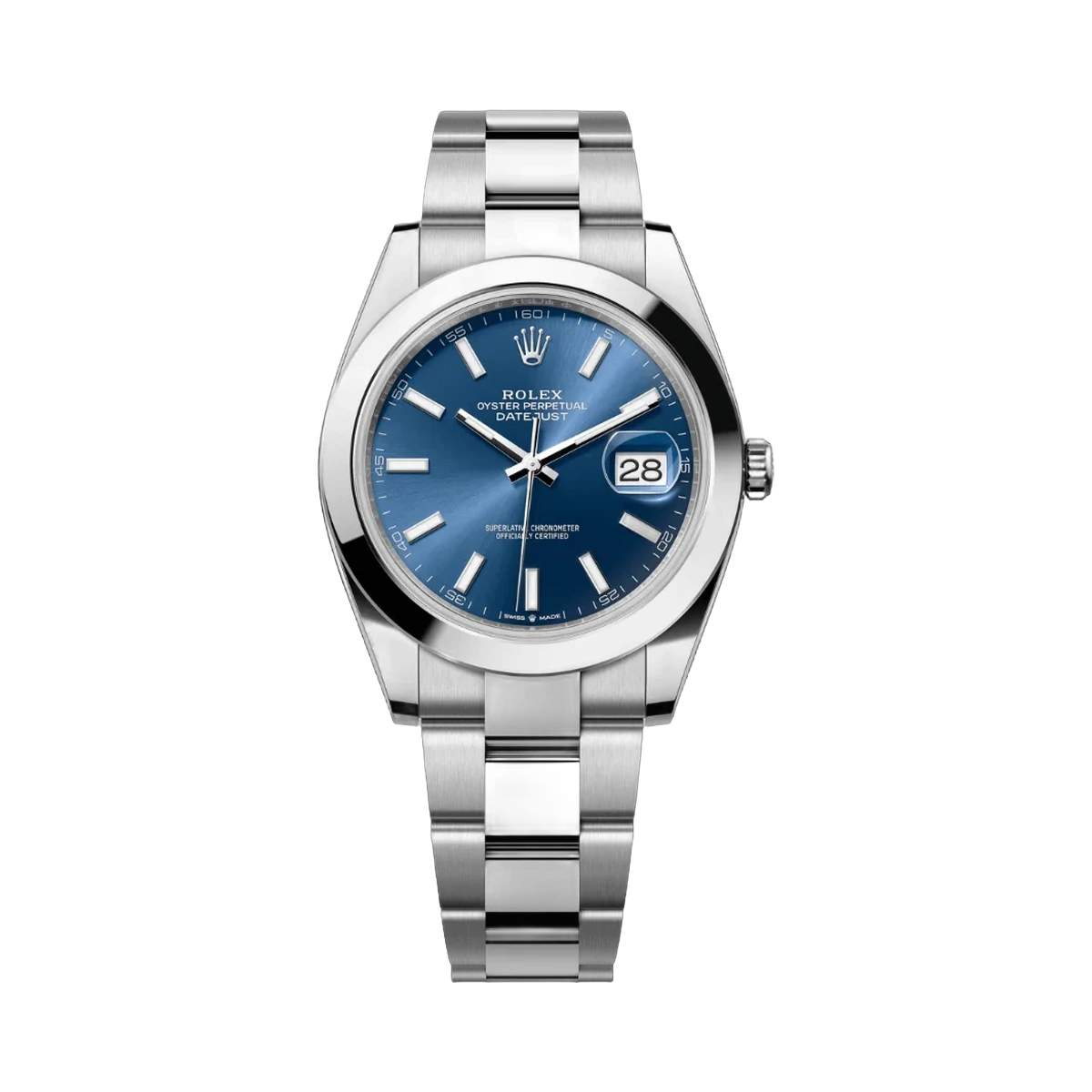 Rolex Datejust m126300-0001 Oyster Perpetual Stainless Steel 41Mm Blue Dial Men's Watch