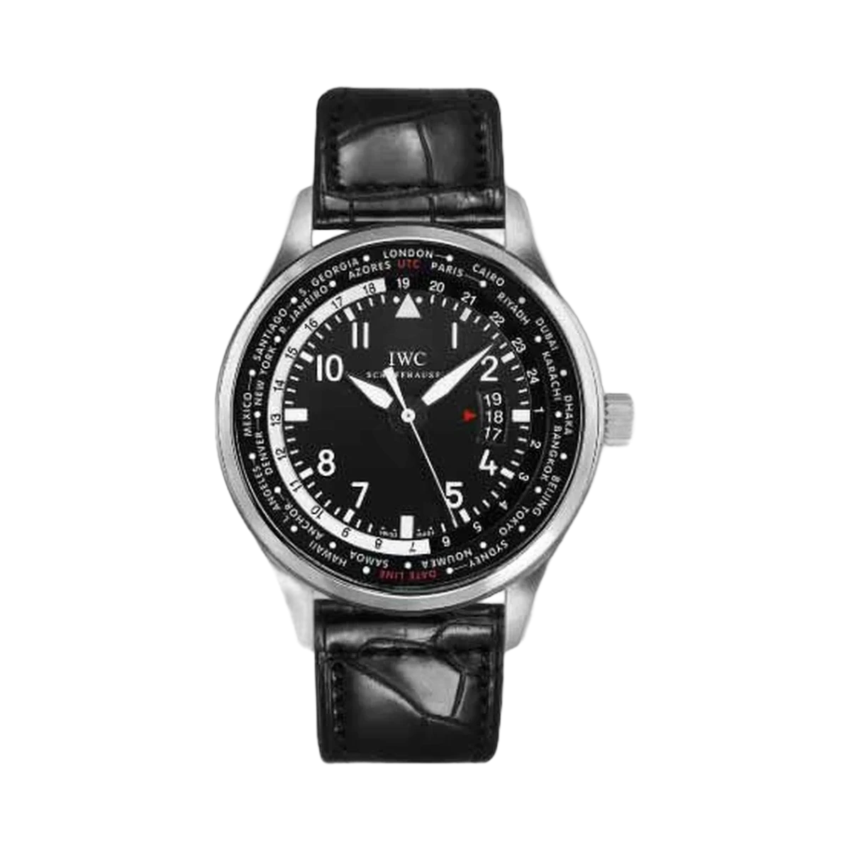 IWC Pilot Worldtimer Herrenuhr aus Edelstahl 45 mm